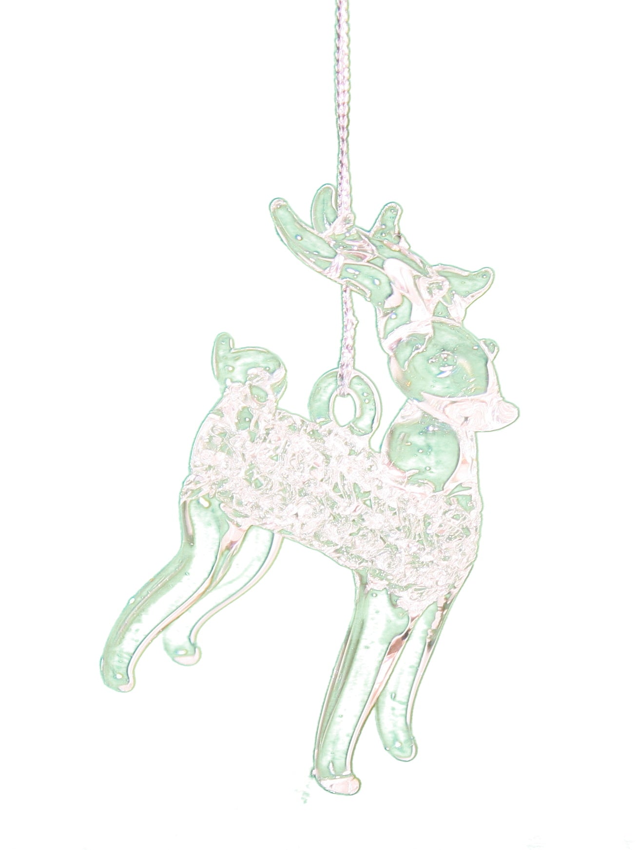 Spunglass Ornament - Gold Reindeer