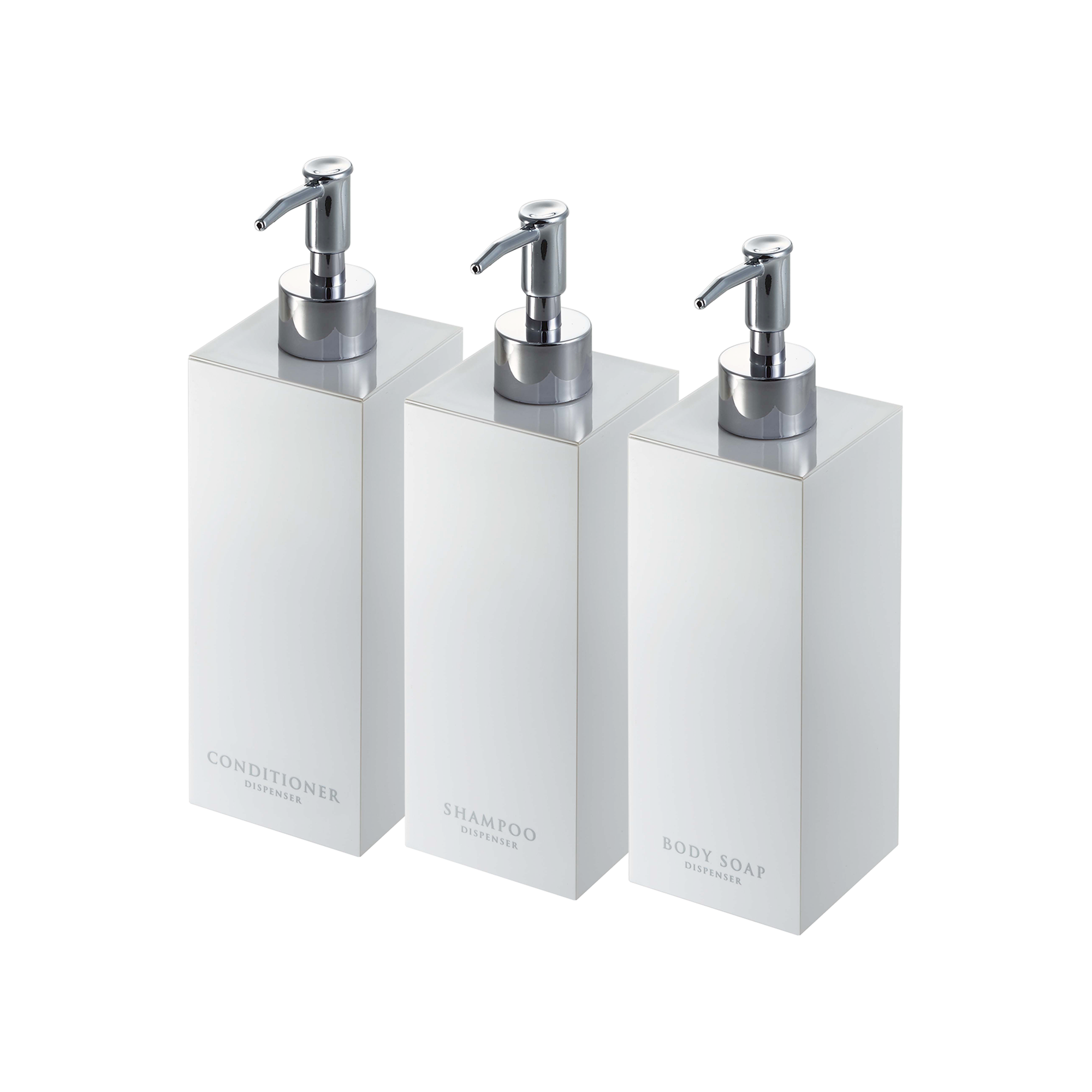 Square Dispenser Bundle - Shampoo, Conditioner, and Body Soap