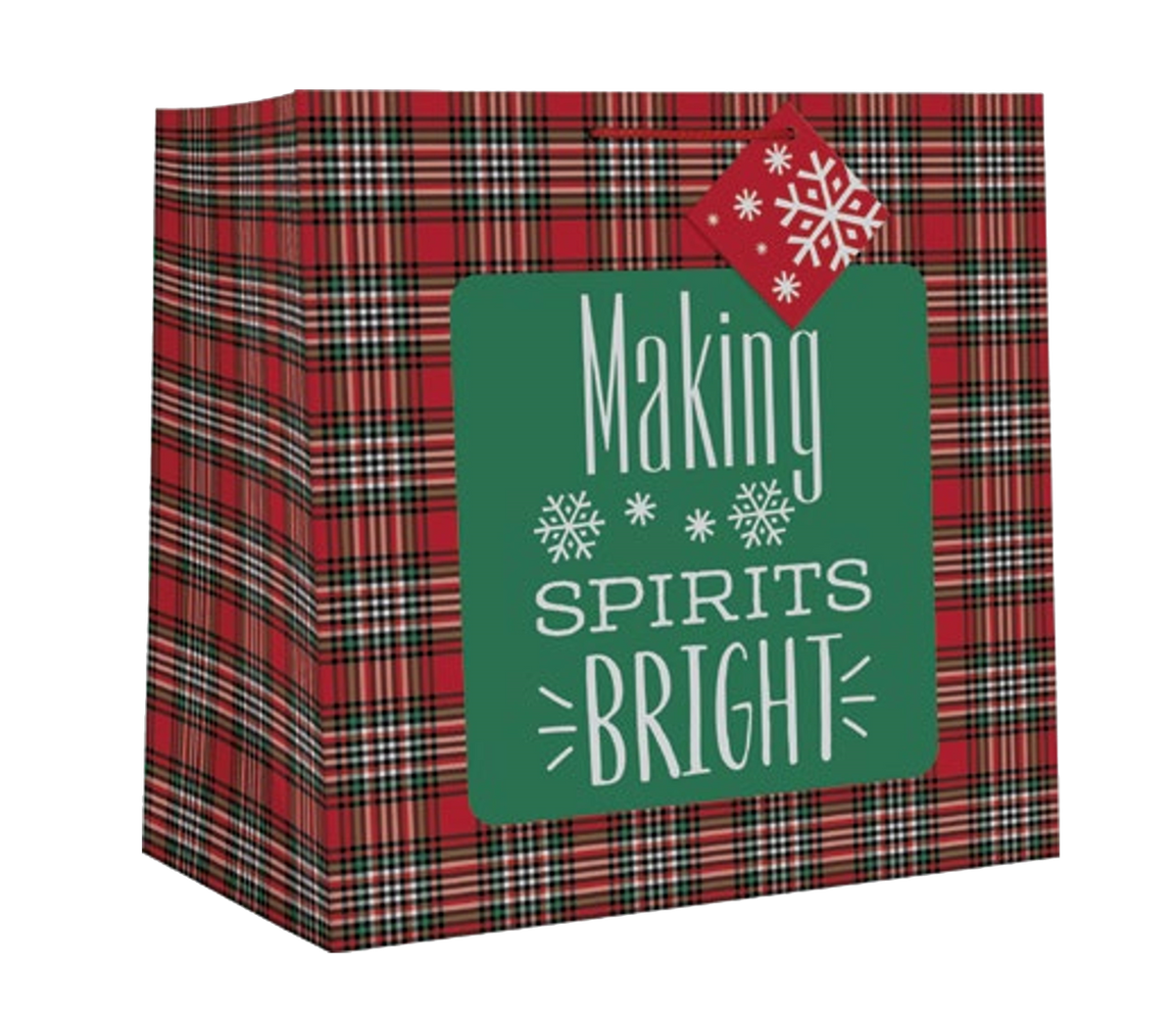 Square Jumbo Gift Bag - Spirits Bright