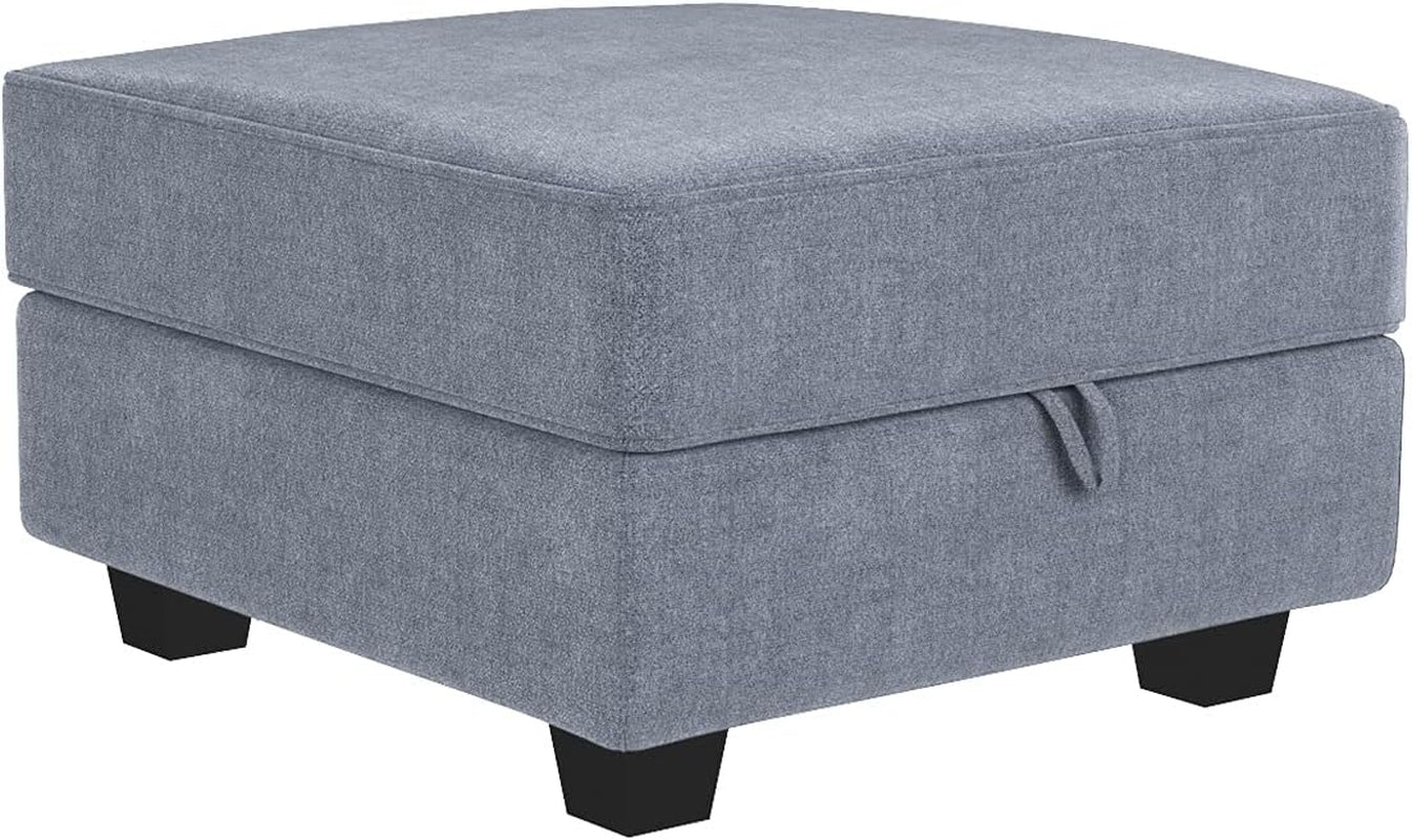 Square Ottoman Module with Storage for Modular Sofa