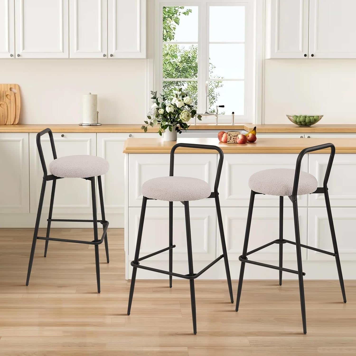 Stackable Bar Stool Set of Three for Kitchen