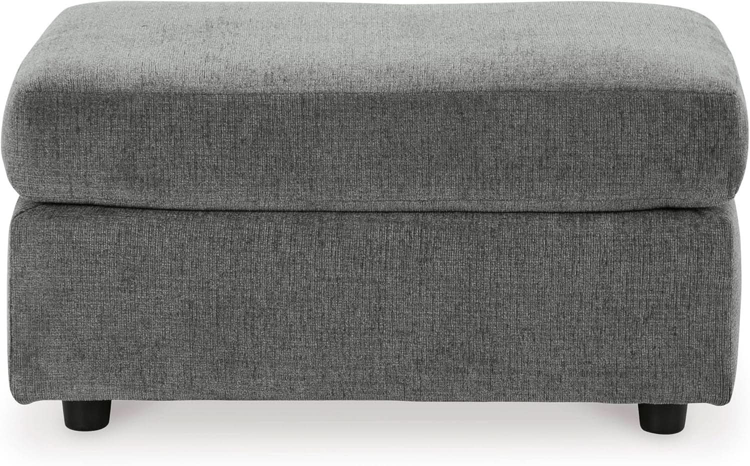 Stairatt Rectangular Gray Upholstered Ottoman Cushioned