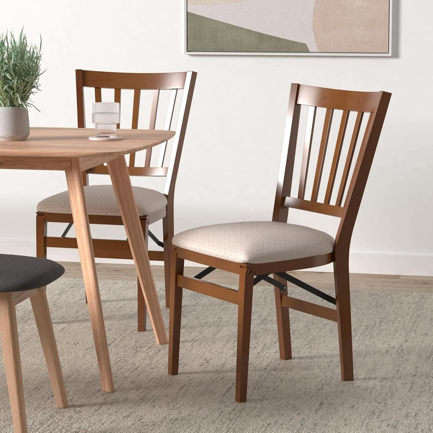 Stakmore Fruitwood Folding Chair Solid Wood 2 Pack