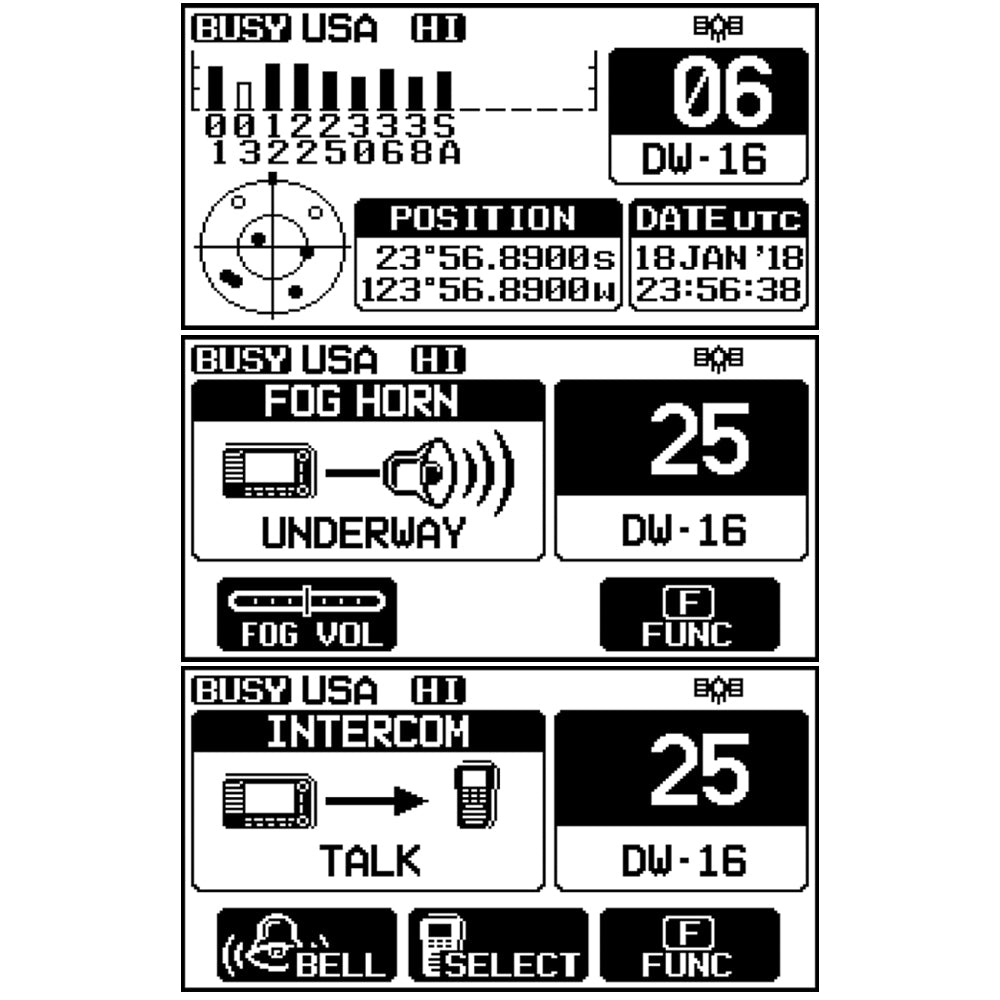 Standard Horizon GX2400B Matrix Black VHF w/AIS, Integrated GPS, NMEA 2000 30W Hailer,