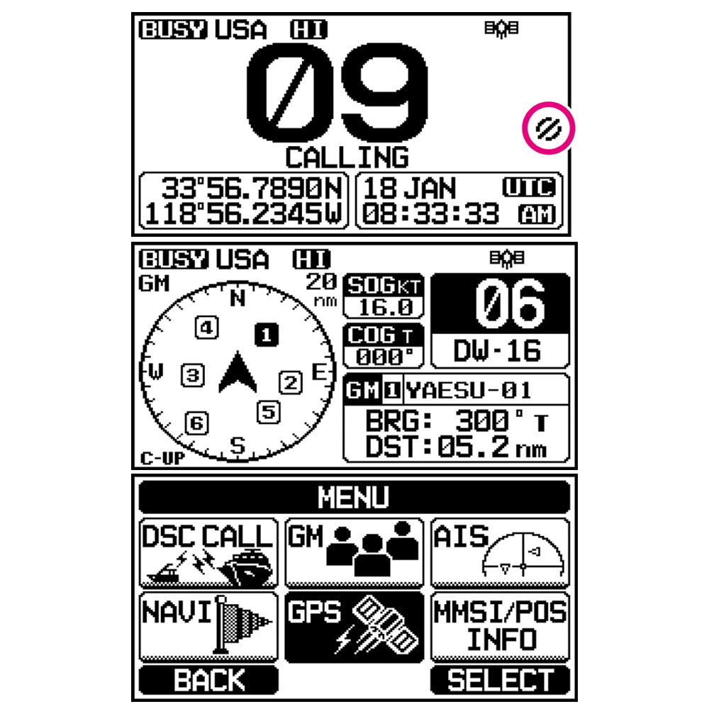 Standard Horizon GX2400B Matrix Black VHF w/AIS, Integrated GPS, NMEA 2000 30W Hailer,