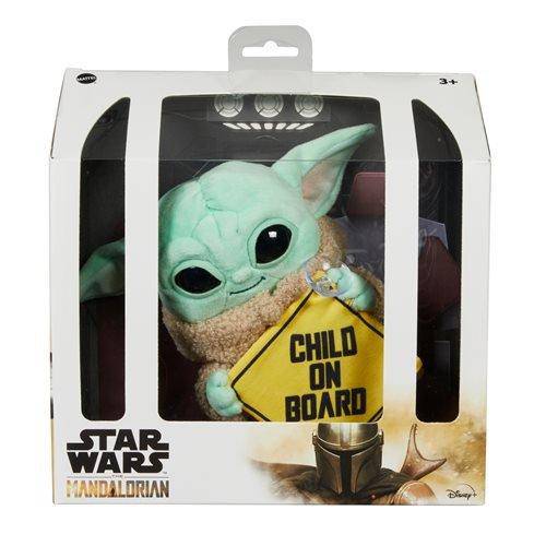 Star Wars Mandalorian Grogu On Board Plush Sign for Kids Safety