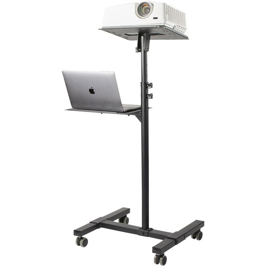StarTech Heavy Duty Portable Projector Stand - 2 Shelves, 22lb Capacity ADJPROJCART