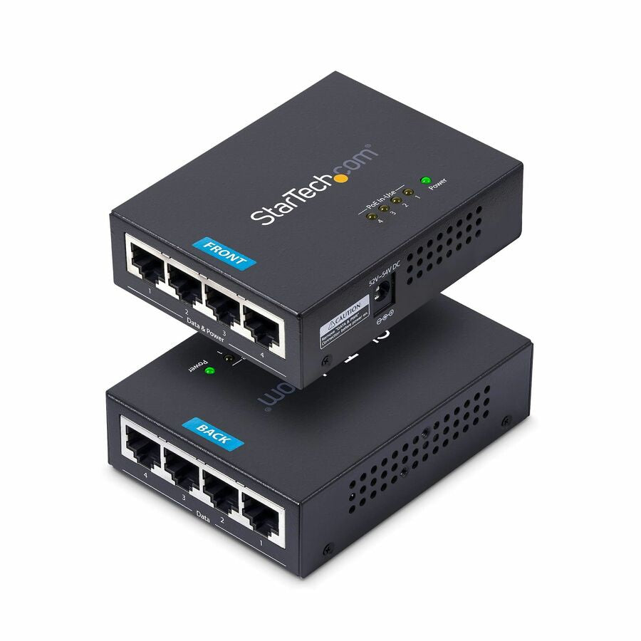 StarTech POEINJ4G-US 4-Port Gigabit PoE+ Midspan Hub for Professionals