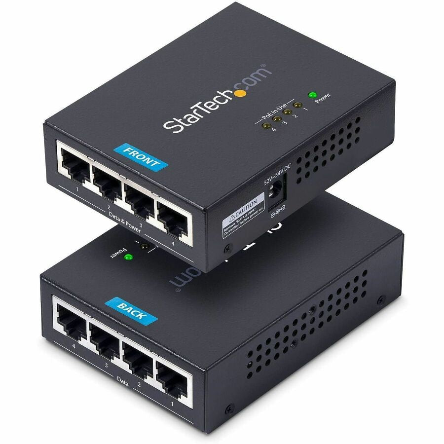 StarTech POEINJ4G-US 4-Port Gigabit PoE+ Midspan Hub for Professionals