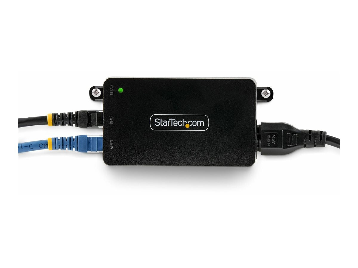 StarTech.com 1-Port 10Gbps PoE++ Injector, 60W, PoE++ (802.3af/at/bt) - PoE injector - unmanaged inline - AC 100-240 V - 60 Watt AF31XC-POE-INJECTOR