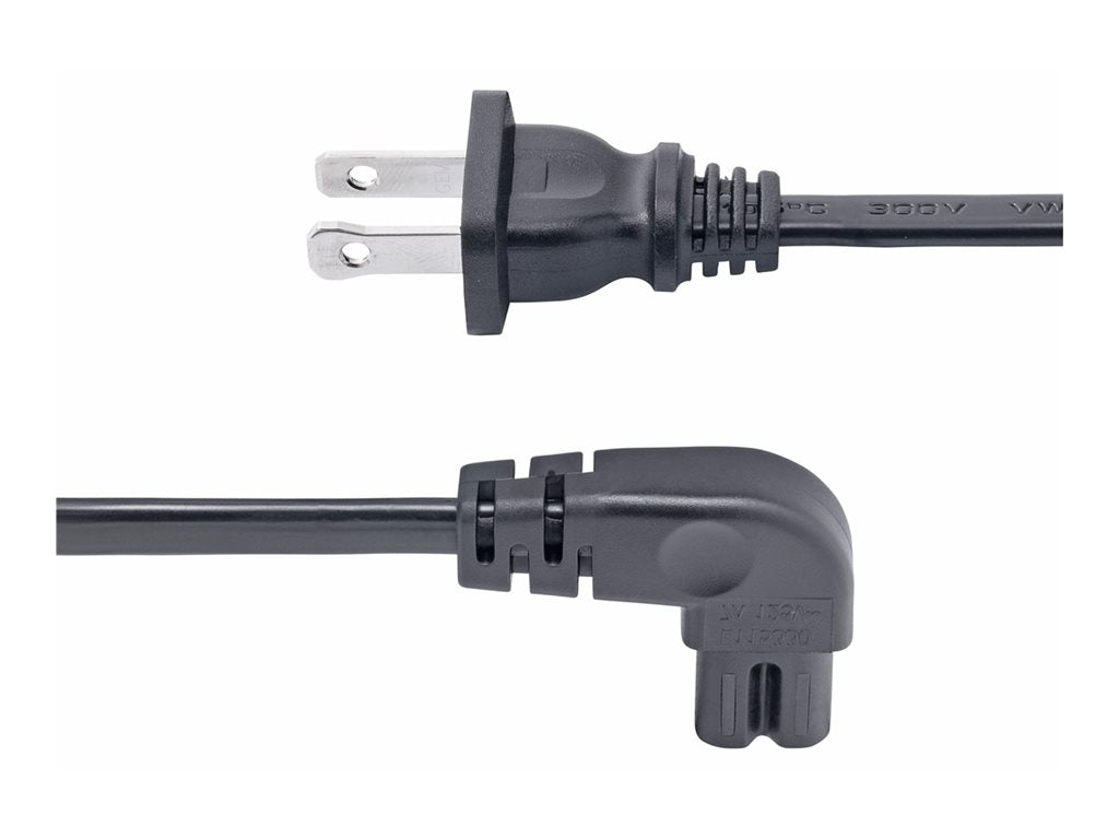 StarTech.com 10ft (3m) Laptop Power Cord, NEMA 1-15P to Right Angle C7, 7A 125V, 18AWG, Laptop Charger Cable, Replacement Power PXT101NB-STRA-10F