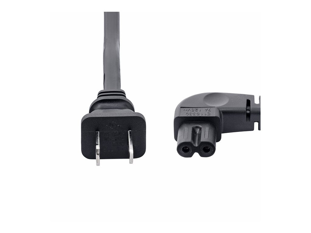 StarTech.com 10ft (3m) Laptop Power Cord, NEMA 1-15P to Right Angle C7, 7A 125V, 18AWG, Laptop Charger Cable, Replacement Power PXT101NB-STRA-10F