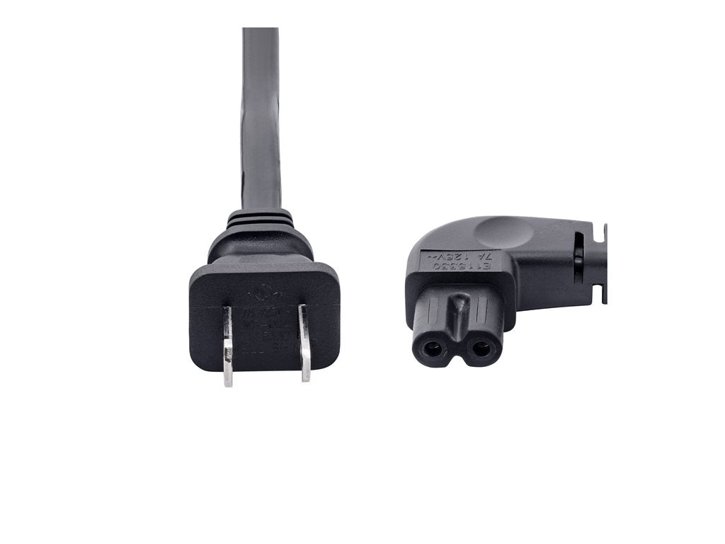 StarTech.com 10ft (3m) Laptop Power Cord, NEMA 1-15P to Right Angle C7, 7A 125V, 18AWG, Laptop Charger Cable, Replacement Power PXT101NB-STRA-10F