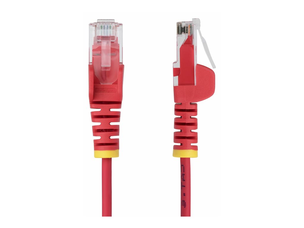 StarTech.com 10ft Red Slim CAT6 Ethernet Cable, Snagless, 28AWG, LSZH - Patch cable - RJ-45 (M) to RJ-45 (M) - 10 ft - 0.1 in N6PAT10RDS