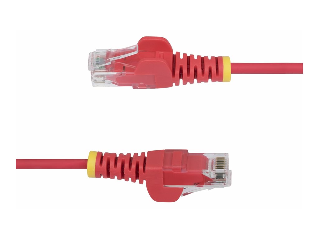 StarTech.com 10ft Red Slim CAT6 Ethernet Cable, Snagless, 28AWG, LSZH - Patch cable - RJ-45 (M) to RJ-45 (M) - 10 ft - 0.1 in N6PAT10RDS