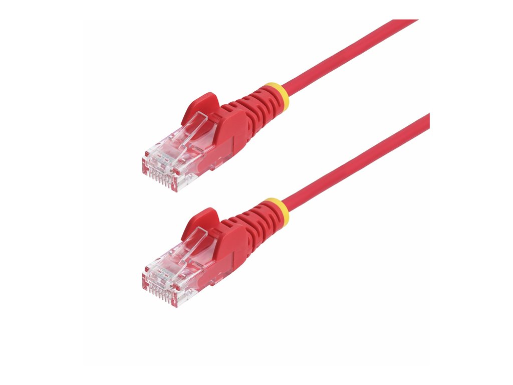 StarTech.com 10ft Red Slim CAT6 Ethernet Cable, Snagless, 28AWG, LSZH - Patch cable - RJ-45 (M) to RJ-45 (M) - 10 ft - 0.1 in N6PAT10RDS