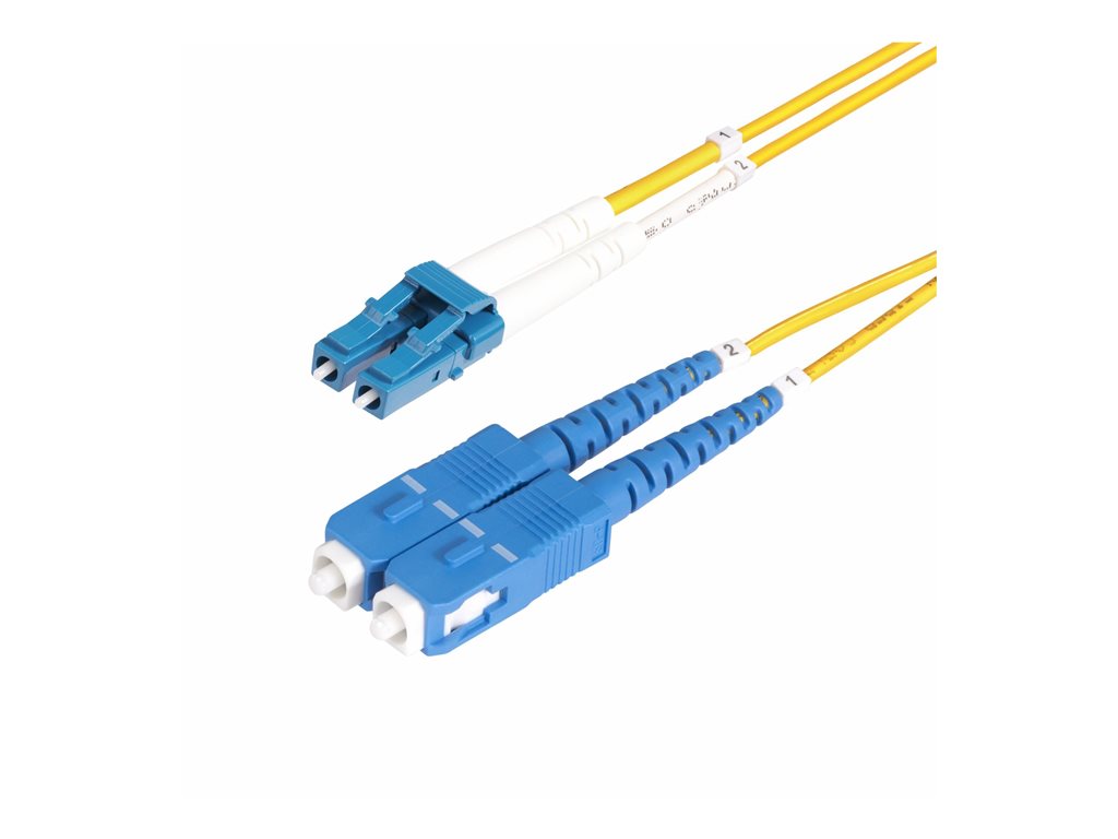 StarTech.com 10m (30ft) LC to SC (UPC) OS2 Single Mode Duplex Fiber Optic Cable, 9/125ï¿½m, Laser Optimized, 10G, Bend Insensitive, SMLCSC-OS2-10M