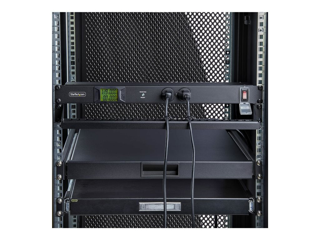 StarTech.com 12-Outlet Rack Mount Metered PDU, 1U Server Power Strip, TAA - Power distribution unit (rack-mountable) - AC 120 12NM8-RACK-MOUNT-PDU