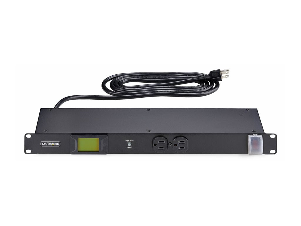 StarTech.com 12-Outlet Rack Mount Metered PDU, 1U Server Power Strip, TAA - Power distribution unit (rack-mountable) - AC 120 12NM8-RACK-MOUNT-PDU