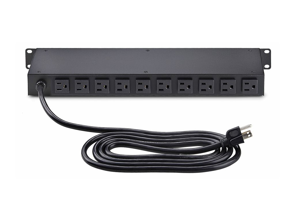 StarTech.com 12-Outlet Rack Mount Metered PDU, 1U Server Power Strip, TAA - Power distribution unit (rack-mountable) - AC 120 12NM8-RACK-MOUNT-PDU