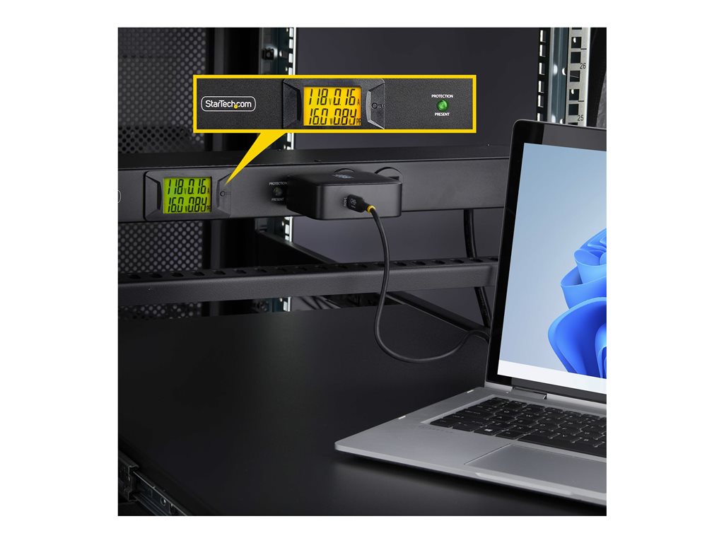 StarTech.com 12-Outlet Rack Mount Metered PDU, 1U Server Power Strip, TAA - Power distribution unit (rack-mountable) - AC 120 12NM8-RACK-MOUNT-PDU