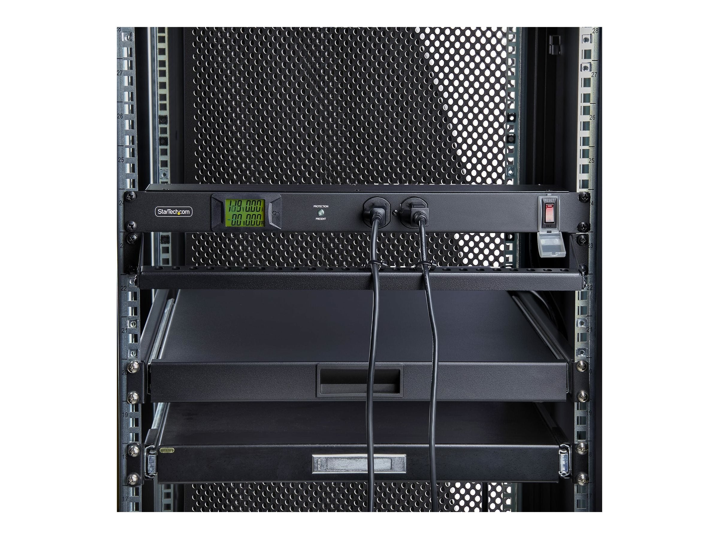 StarTech.com 12-Outlet Rack Mount Metered PDU, 1U Server Power Strip, TAA - Power distribution unit (rack-mountable) - AC 120 12NM8-RACK-MOUNT-PDU