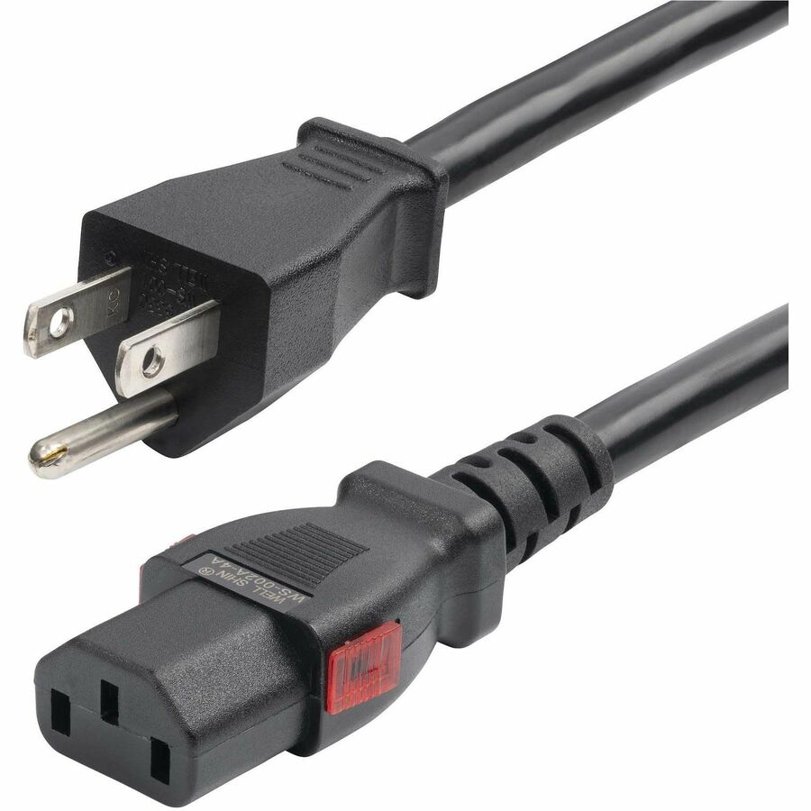 StarTech.com 12ft (3.6m) Heavy Duty Power Cord NEMA 5-15P to Locking C13 AC Power Cable 15