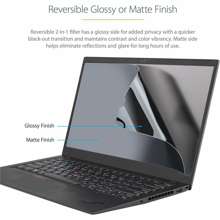 StarTech.com 13.3in Laptop Privacy Screen For 16:9 Displays, Anti-Glare Privacy Filter