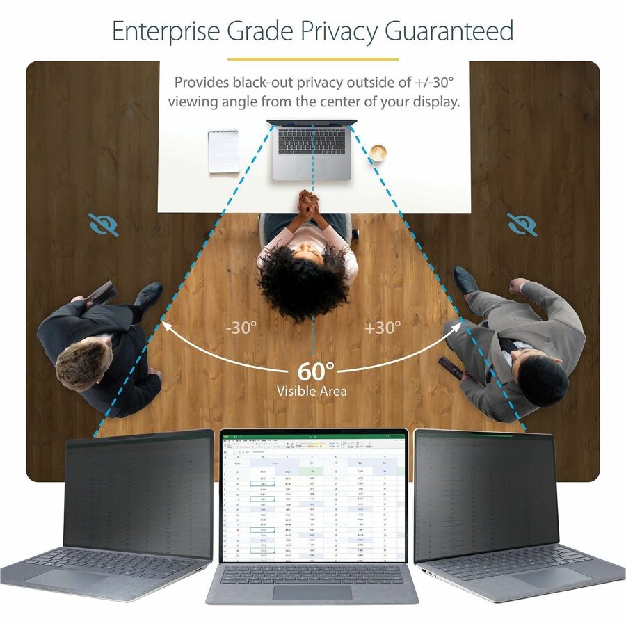 StarTech.com 13.5-inch Surface Laptop / Surface Book Privacy Screen, Anti-Glare Privacy