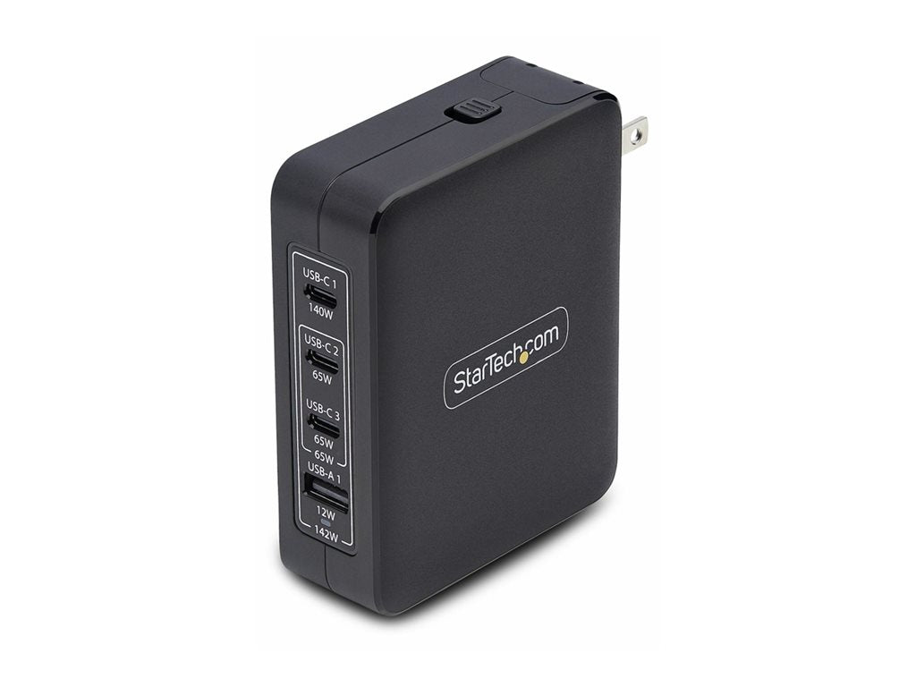 StarTech.com 140W USB-C Wall Charger, USB-C/USB-A, PD GaN Power Adapter - Power adapter - GaN technology - 140 Watt - 5 A - Power 3114GCU-WALL-CHARGER