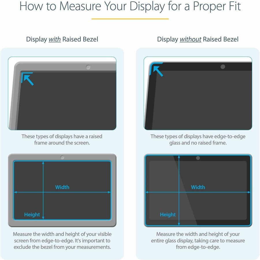 StarTech.com 14in Laptop Privacy Screen For 16:9 Displays, Anti-Glare Privacy Filter with