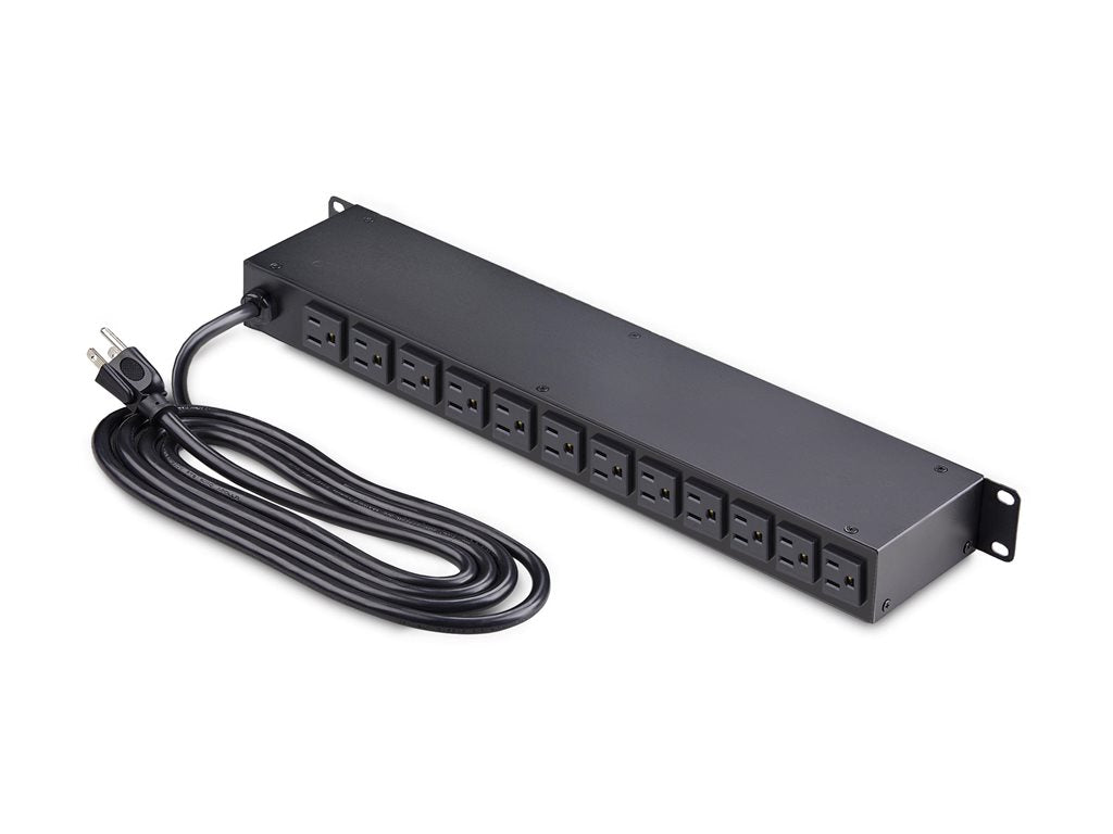 StarTech.com 16-Outlet Rack Mount Metered PDU, 1U Server Power Strip, TAA - Power distribution unit (rack-mountable) - AC 120 16NM8-RACK-MOUNT-PDU