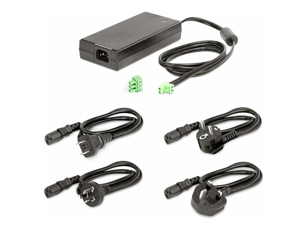 StarTech.com 160W Universal DC Power Adapter (24V/6.6A), 2-Wire Cord and 2/3-Pin Terminal Blocks, 100-240V AC/DC External Power 160W-POWER-ADAPTER