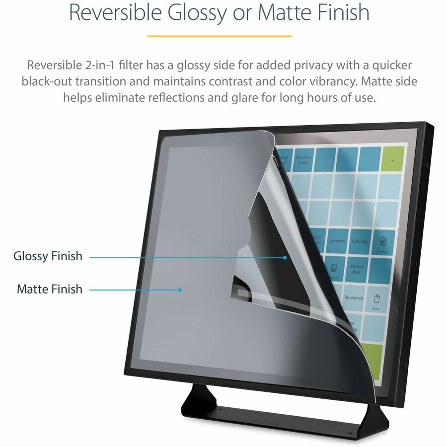 StarTech.com 17-inch 5:4 Computer Monitor Privacy Filter, Anti-Glare Privacy Screen w/51%