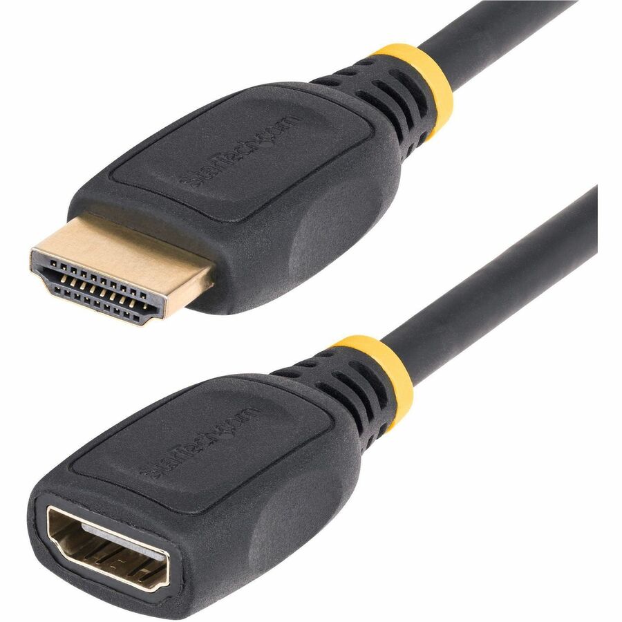 StarTech.com 18in (0.5m) HDMI 2.0 Extension Cable, High Speed HDMI Port Saver Cable, 4K HD2MF18INL