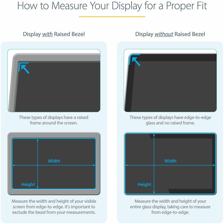 StarTech.com 19-inch 5:4 Computer Monitor Privacy Filter, Anti-Glare Privacy Screen w/51%