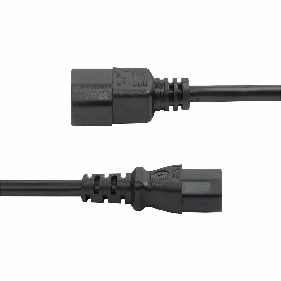 StarTech.com 1ft (0.3m) Power Extension Cord IEC 60320 C14 to C13 PDU Power Cord 10A 250V