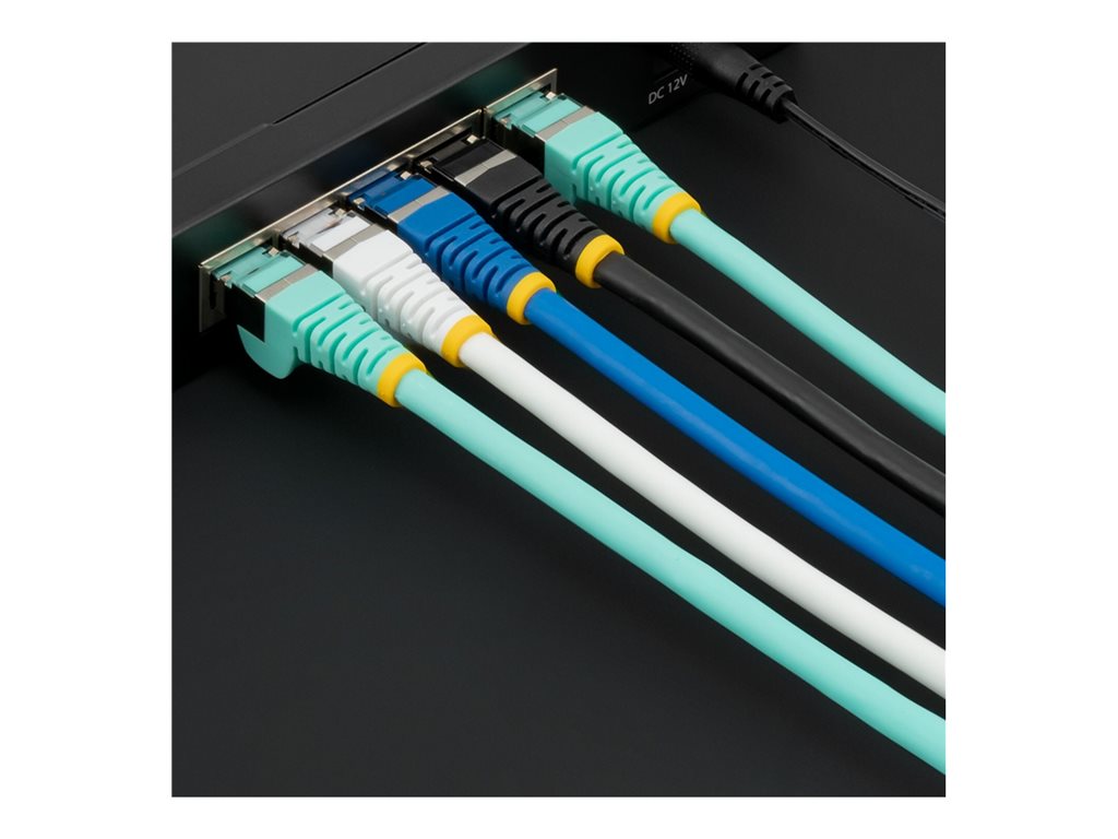 StarTech.com 1ft CAT6a Ethernet Cable LSZH - 10GbE S/FTP 100W PoE Blue - Patch cable - RJ-45 (M) to RJ-45 (M) - 1 ft - 0.2 in NLBL-1F-CAT6A-PATCH