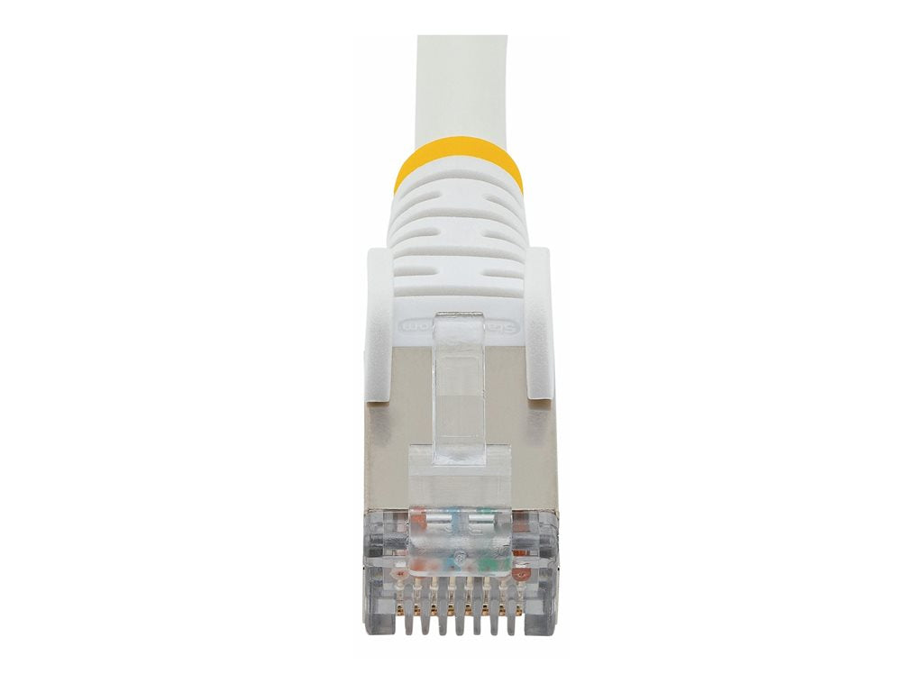 StarTech.com 1ft CAT6a Ethernet Cable LSZH - 10GbE S/FTP 100W PoE White - Patch cable - RJ-45 (M) to RJ-45 (M) - 1 ft - 0.2 in NLWH-1F-CAT6A-PATCH