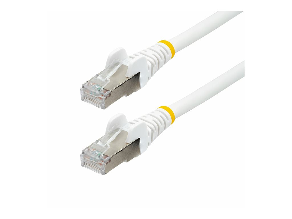 StarTech.com 1ft CAT6a Ethernet Cable LSZH - 10GbE S/FTP 100W PoE White - Patch cable - RJ-45 (M) to RJ-45 (M) - 1 ft - 0.2 in NLWH-1F-CAT6A-PATCH
