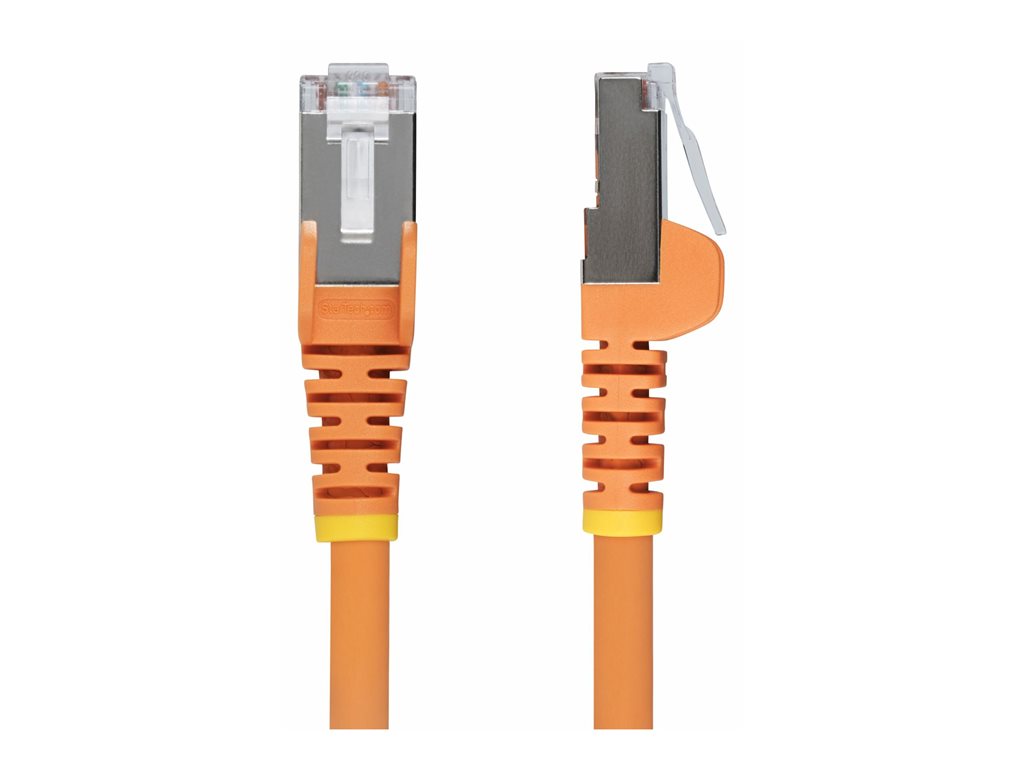 StarTech.com 1ft Orange CAT6a Ethernet Cable, Snagless, S/FTP, 10G, LSZH - Patch cable - RJ-45 (M) to RJ-45 (M) - 1 ft - 0.2 NLOR-1F-CAT6A-PATCH
