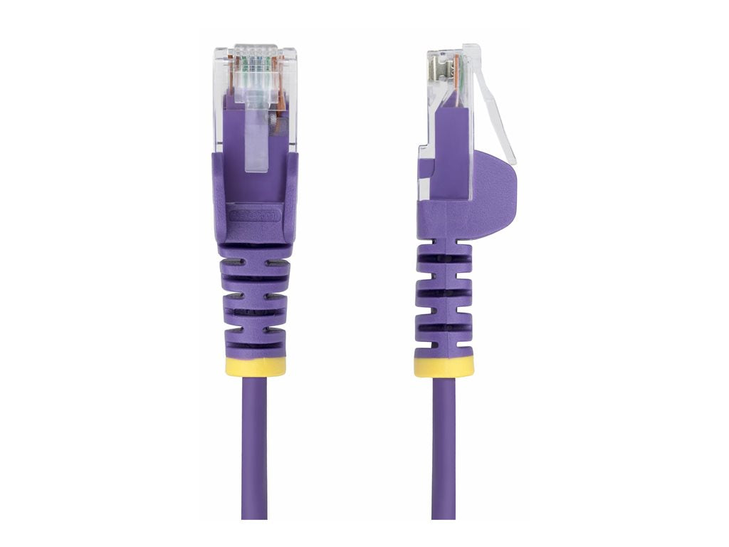 StarTech.com 1ft Purple Slim CAT6 Ethernet Cable, Snagless, 28AWG, LSZH - Patch cable - RJ-45 (M) to RJ-45 (M) - 1 ft - UTP - N6PAT1PLS