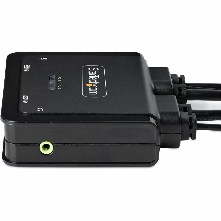 StarTech.com 2-Port Hybrid USB-C HDMI Cable KVM Switch, 4K 60Hz, Compact KVM with