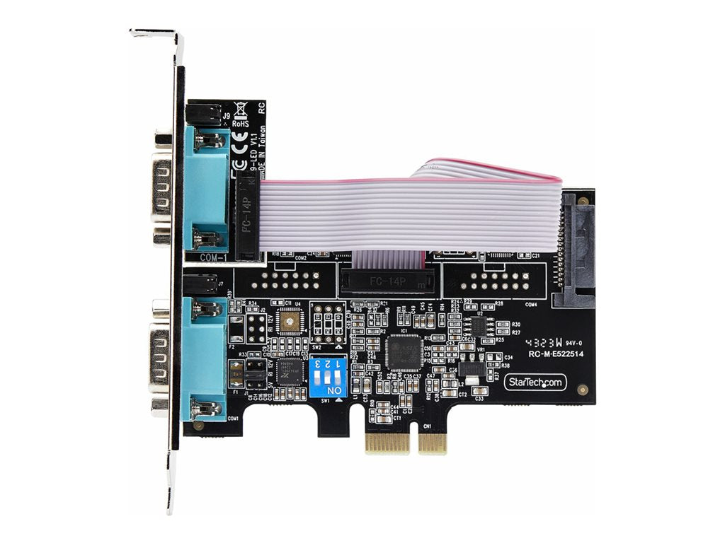 StarTech.com 2-Port Serial PCIe Card, Dual-Port PCI Express to RS232/RS422/RS485 (DB9) Serial Card, Low-Profile Brackets Incl., 2S232422485-PC-CARD