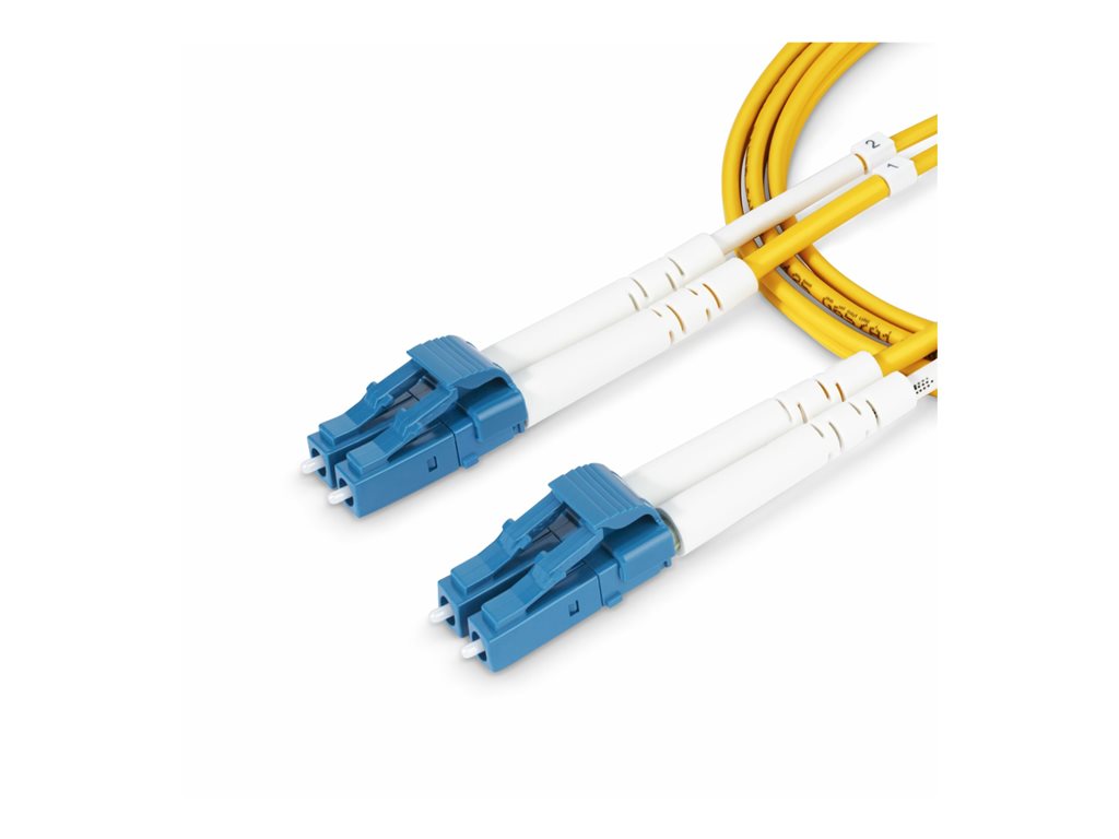 StarTech.com 30m (98.4ft) LC to LC (UPC) OS2 Single Mode Duplex Fiber Optic Cable, 9/125ï¿½m, Laser Optimized, 10G, Bend Insensitive, SMDOS2LCLC30M