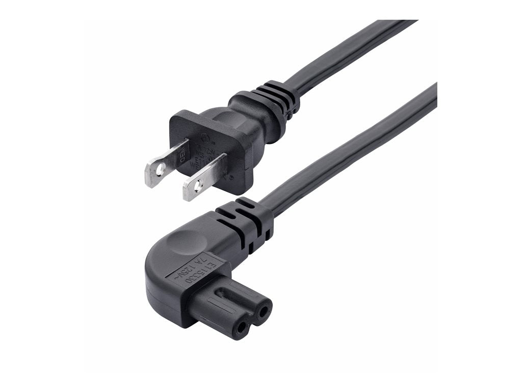 StarTech.com 3ft (1m) Laptop Power Cord, NEMA 1-15P to Right Angle C7, 7A 125V, 18AWG, Laptop Charger Cable, Replacement Power PXT101NB-STRA-3F
