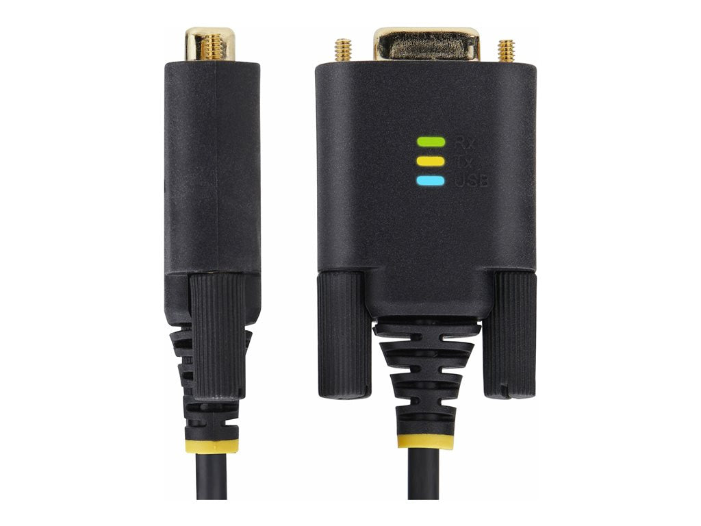StarTech.com 3ft (1m) USB to Serial Adapter Cable, Interchangeable DB9 Screws/Nuts, COM Retention, USB-A to DB9 RS232, FTDI IC, 1P3FFCB-USB-SERIAL
