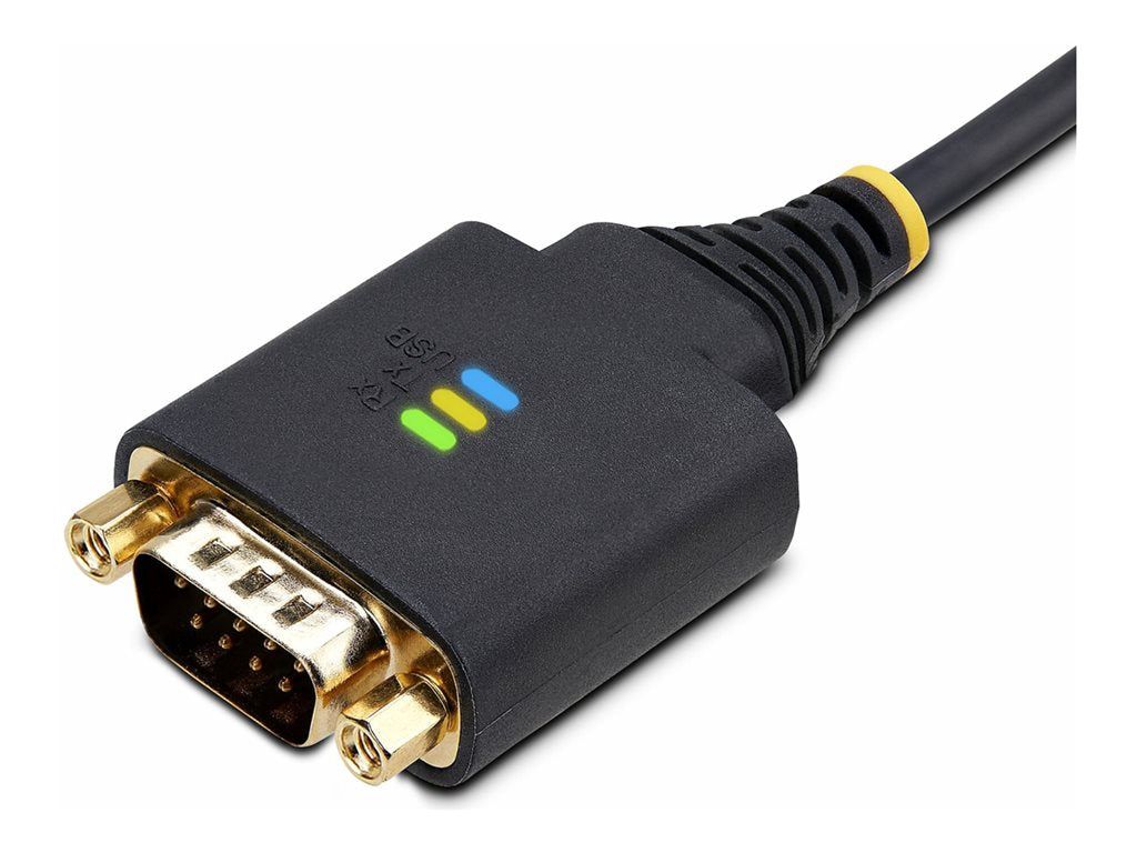 StarTech.com 3ft (1m) USB to Serial Adapter Cable, Interchangeable DB9 Screws/Nuts, COM Retention, USB-A to DB9 RS232, FTDI IC, 1P3FFCB-USB-SERIAL