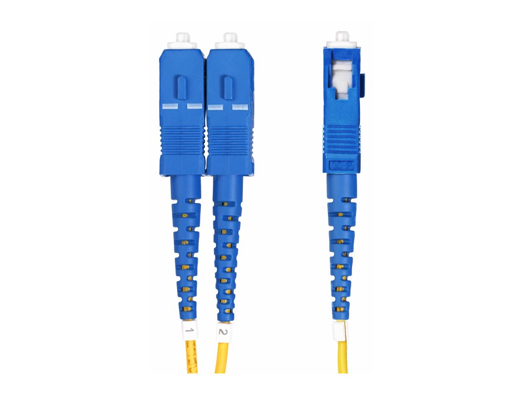 StarTech.com 3m (10ft) LC to SC (UPC) OS2 Single Mode Duplex Fiber Optic Cable, 9/125ï¿½m, Laser Optimized, 10G, Bend Insensitive, SMLCSC-OS2-3M