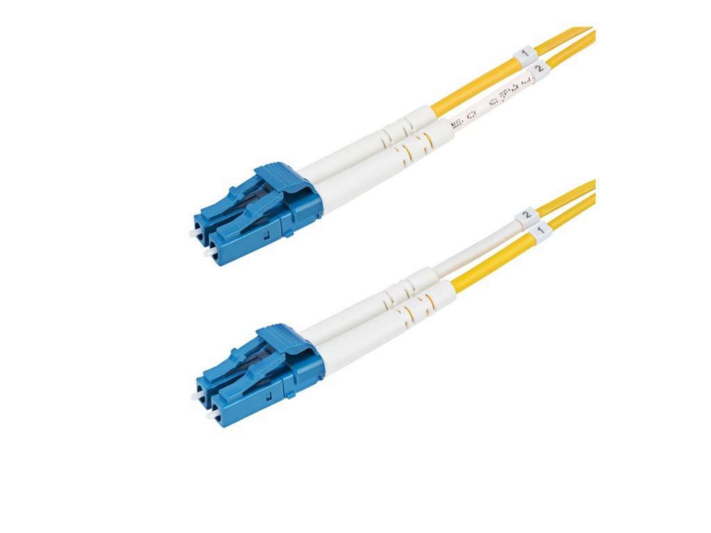 StarTech.com 3m (9.8ft) LC to LC (UPC) OS2 Single Mode Duplex Fiber Optic Cable, 9/125ï¿½m, Laser Optimized, 10G, Bend Insensitive, SMDOS2LCLC3M
